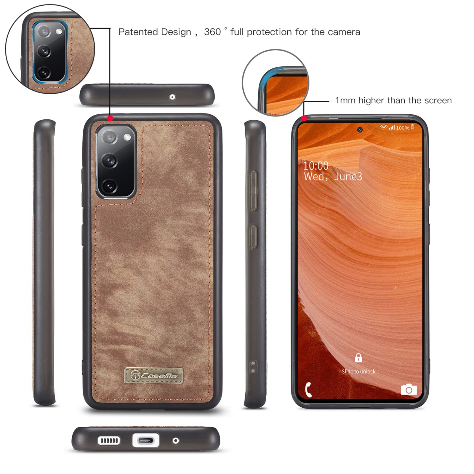 Samsung Galaxy S20 FE Wallet Case - 2 in 1 PU Leather Magnetic Flip Cover with 11 Card Slots, Kickstand & Lanyard Strap | Perfect for Work, Travel & Everyday Use