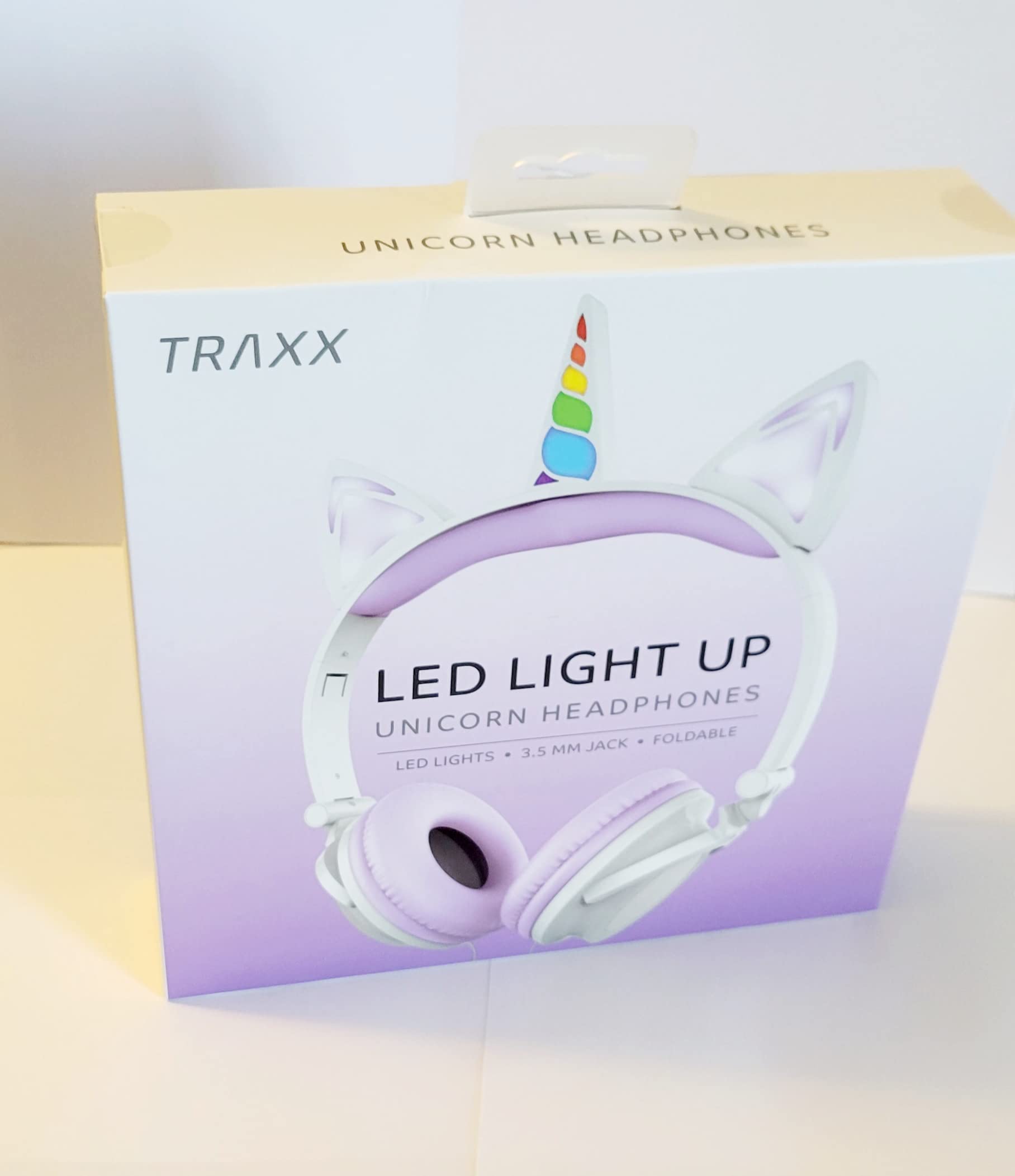 LED Light Up Unicorn Headphones with Glowing Ears - Wireless Bluetooth Headset for Girls (Purple) | Perfect for Birthday Gifts, Party Favors, and Kids' Room Decor