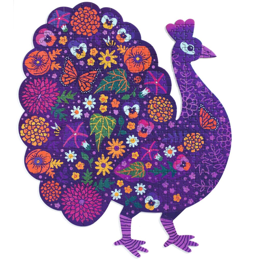 Djeco Puzz'Art Peacock - 500 Piece Art Puzzle for Adults & Teens - Beautiful Peacock Design - Perfect for Home Decor, Relaxation & Gift Giving