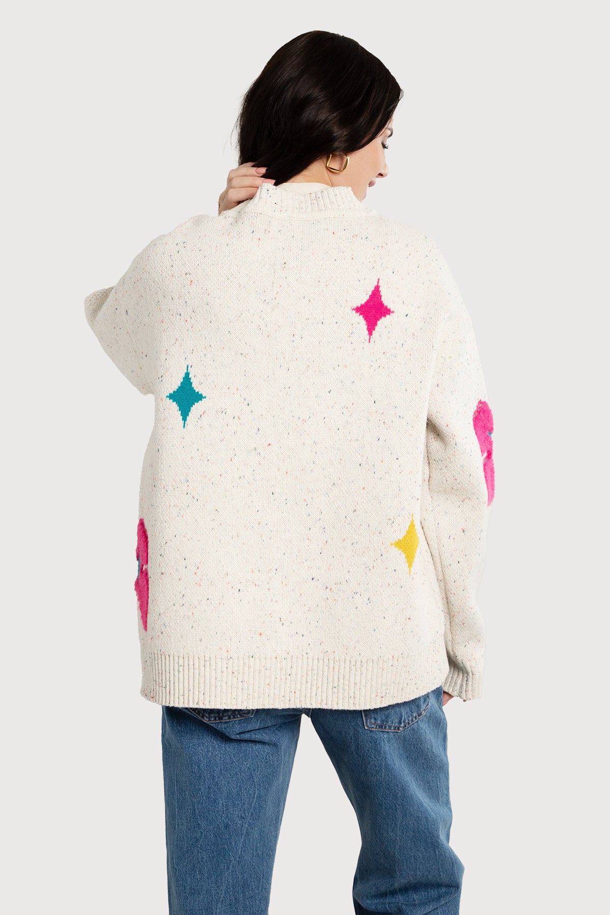 Floral Cardigan Button Up Sweater for Women - Lightweight Knit Open Front Cover-Up for Spring & Fall - Perfect for Office, Date Night & Casual Outfits