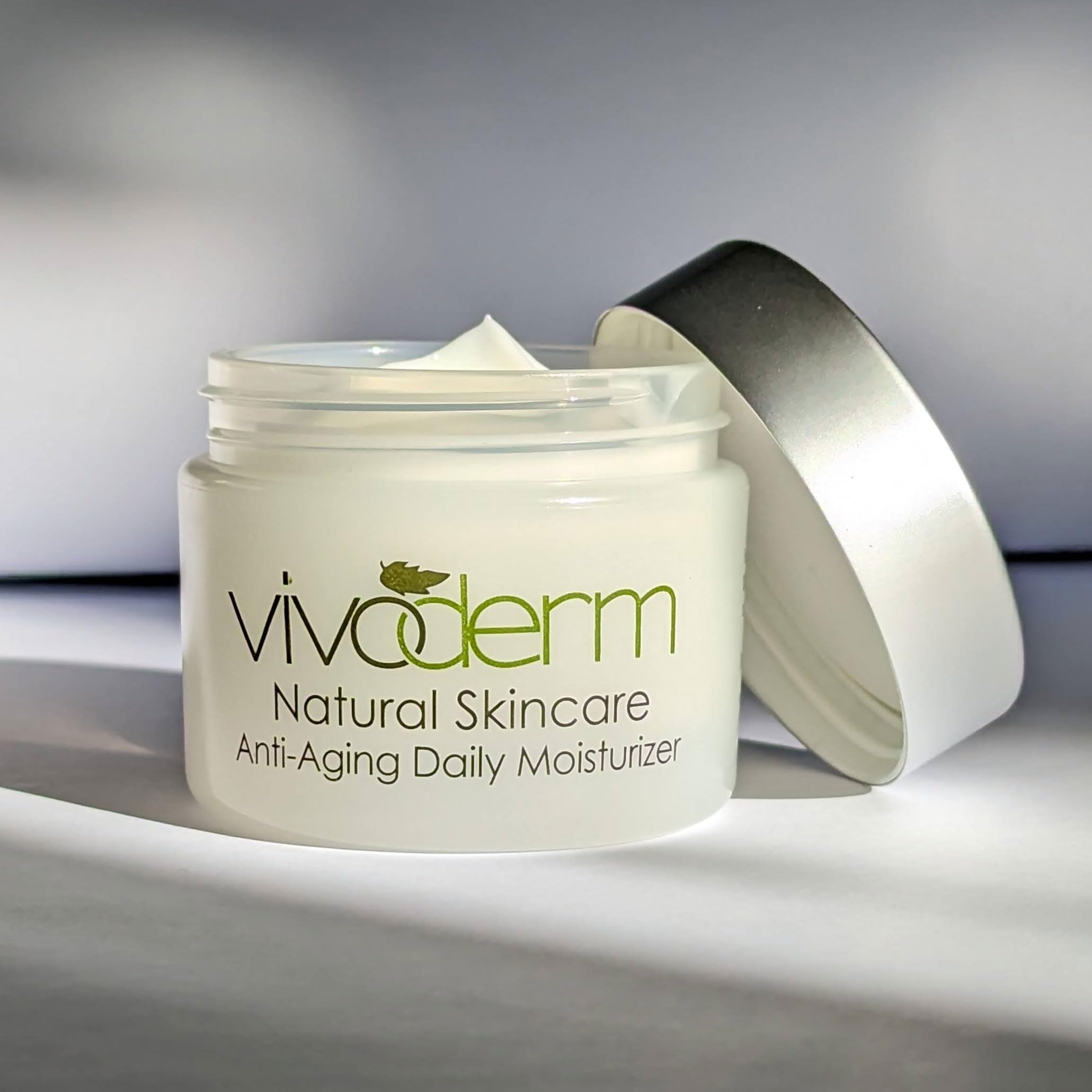Vivoderm Oil-Free Anti-Aging Daily Moisturizer Cream for Face - Hydrating & Wrinkle Reducing Skincare for Women & Men - Perfect for Day & Night Use