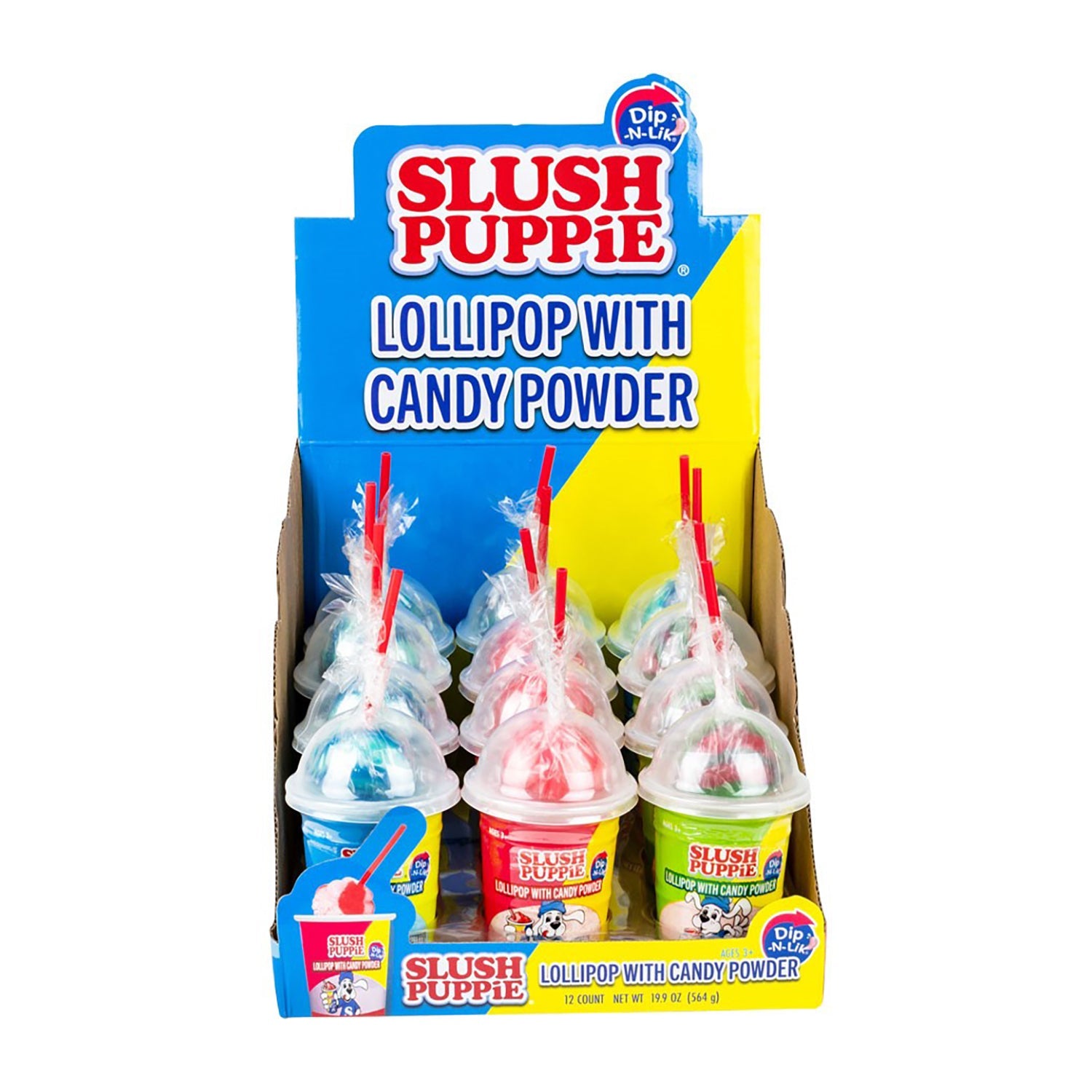 Koko's Slushie Puppie Dip N Lik - 12 Count Box | Fun Frozen Treats for Kids, Parties, and Summer Snacks