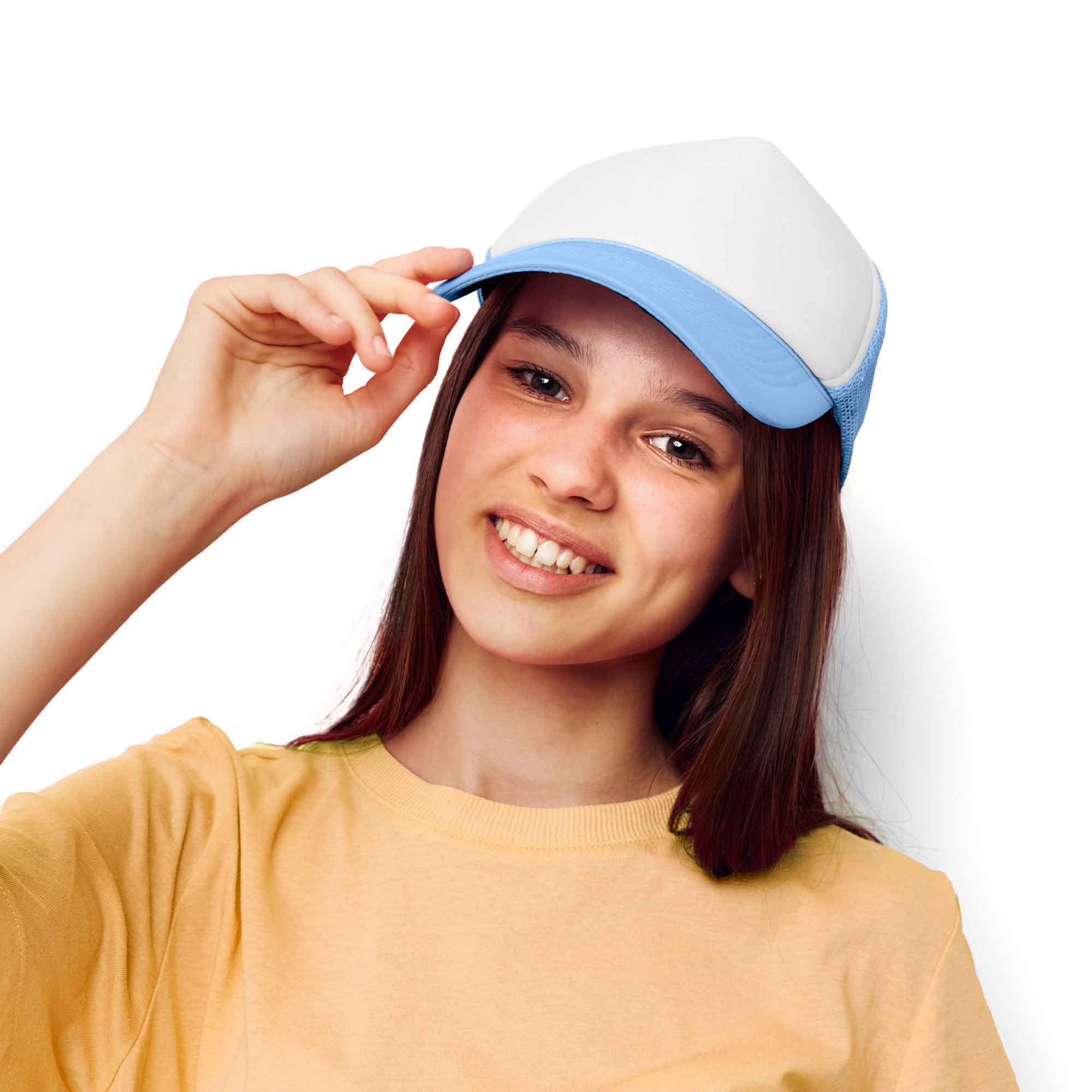 DALIX Two Tone Blank Trucker Hats for Men & Women - 2 Pack Adjustable Snapback Caps for Outdoor Activities, Sports & Casual Wear