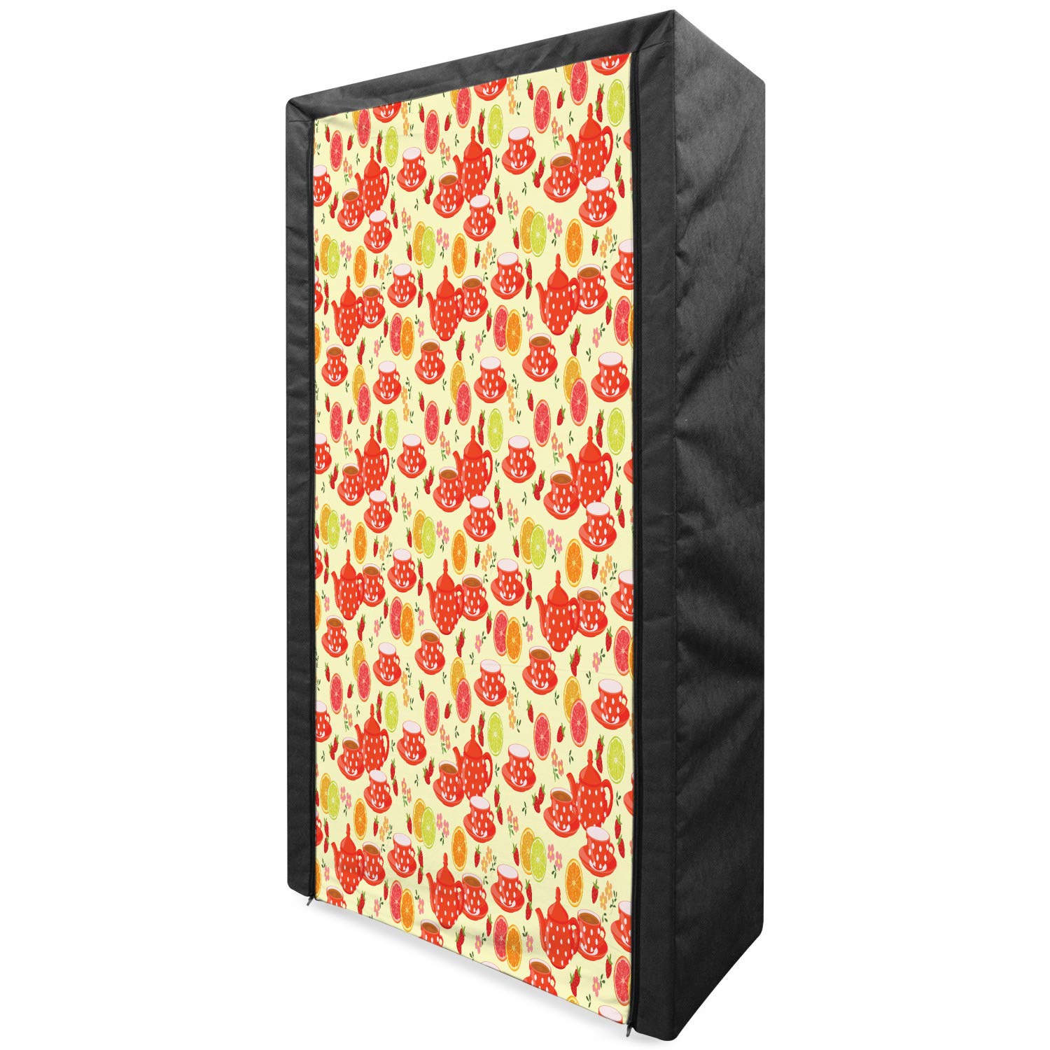 Ambesonne Modern Portable Fabric Wardrobe with Shelves - 33.5