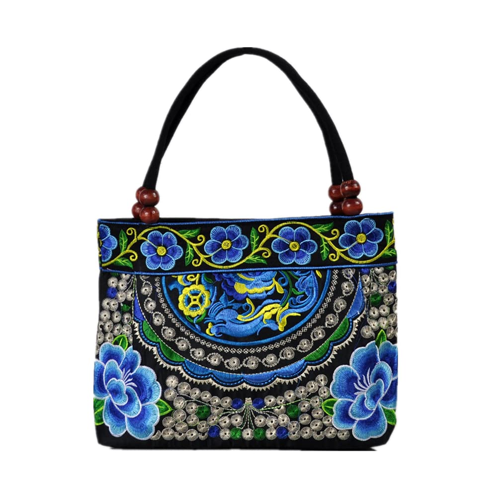 Vintage Embroidered Floral Handbag for Women - Boho Hobo Tote & Ethnic Shoulder Purse | Perfect for Casual Outings, Travel & Festival Fashion Accessories