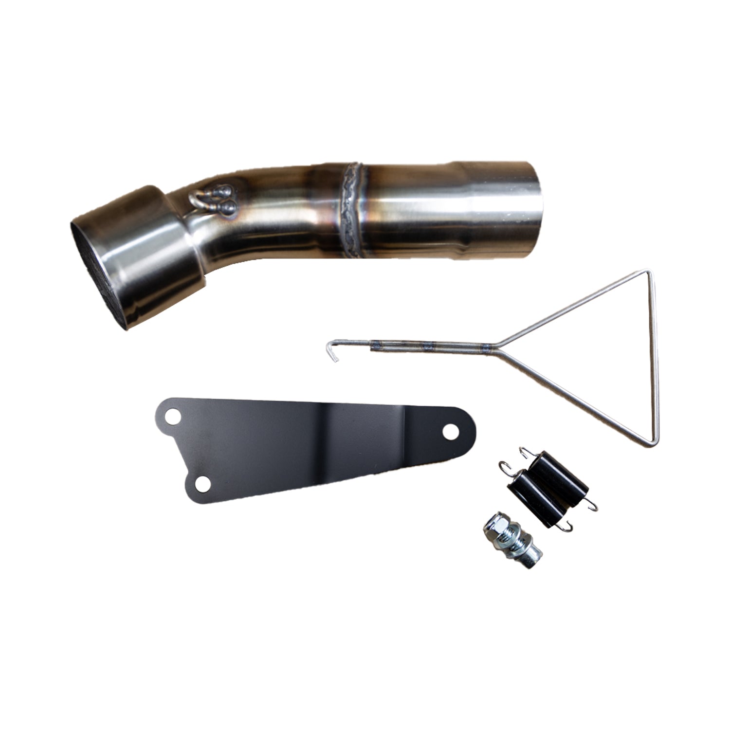 2016-2019 Triumph Speed Triple 1050 Evo Megaphone Slip-On Exhaust Adapter - High-Performance Motorcycle Upgrade for Enhanced Sound & Power