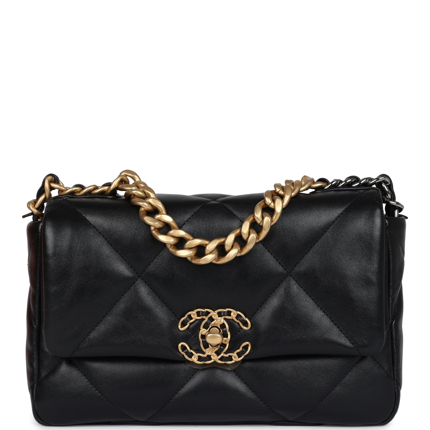 Chanel Medium 19 Flap Bag Black Lambskin Leather with Mixed Metal Hardware - Luxury Shoulder Bag for Women, Perfect for Date Night & Special Occasions