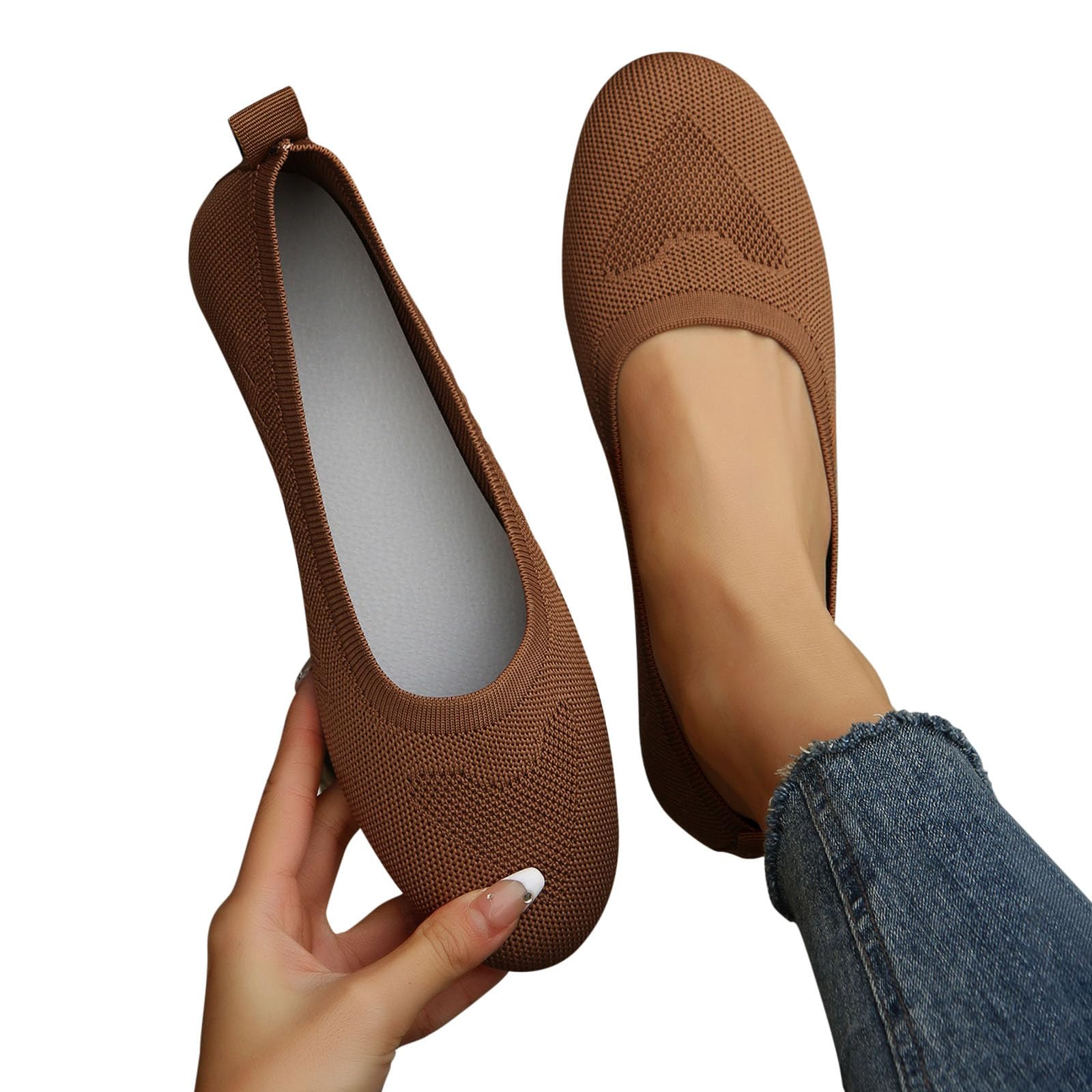 Women's Pointed-Toe Mesh Flats - Breathable Slip-On Dress Shoes for Comfortable Walking | Perfect for Office, Parties & Casual Outfits