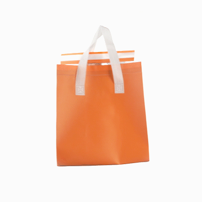 Orange Insulated Take Out Bags - Tamper Evident Food Delivery Bags (9.5