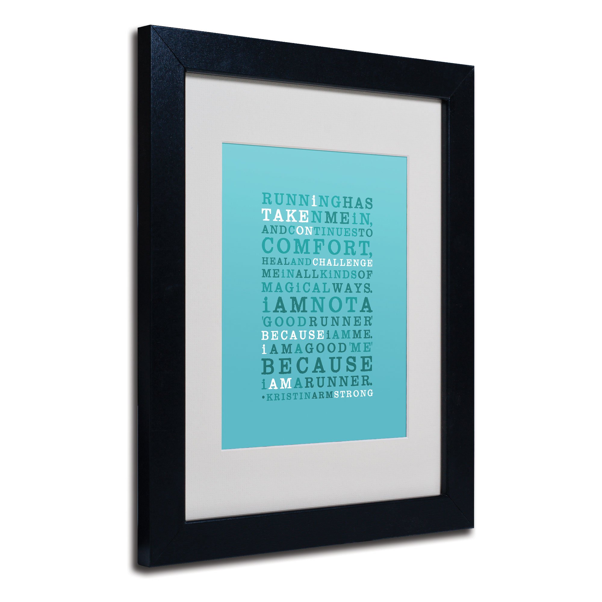 Strong Runner Black Frame Artwork 11x14 - Perfect for Home & Office Decor