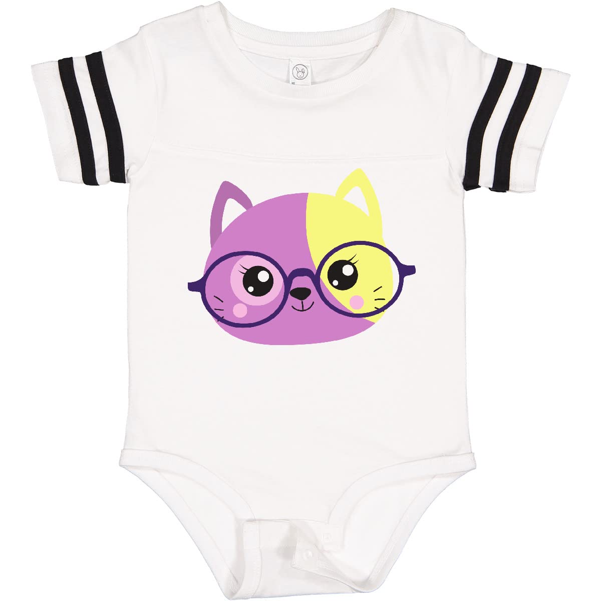 Hipster Cat Bodysuit with Glasses - Cute Kitten Outfit for Babies