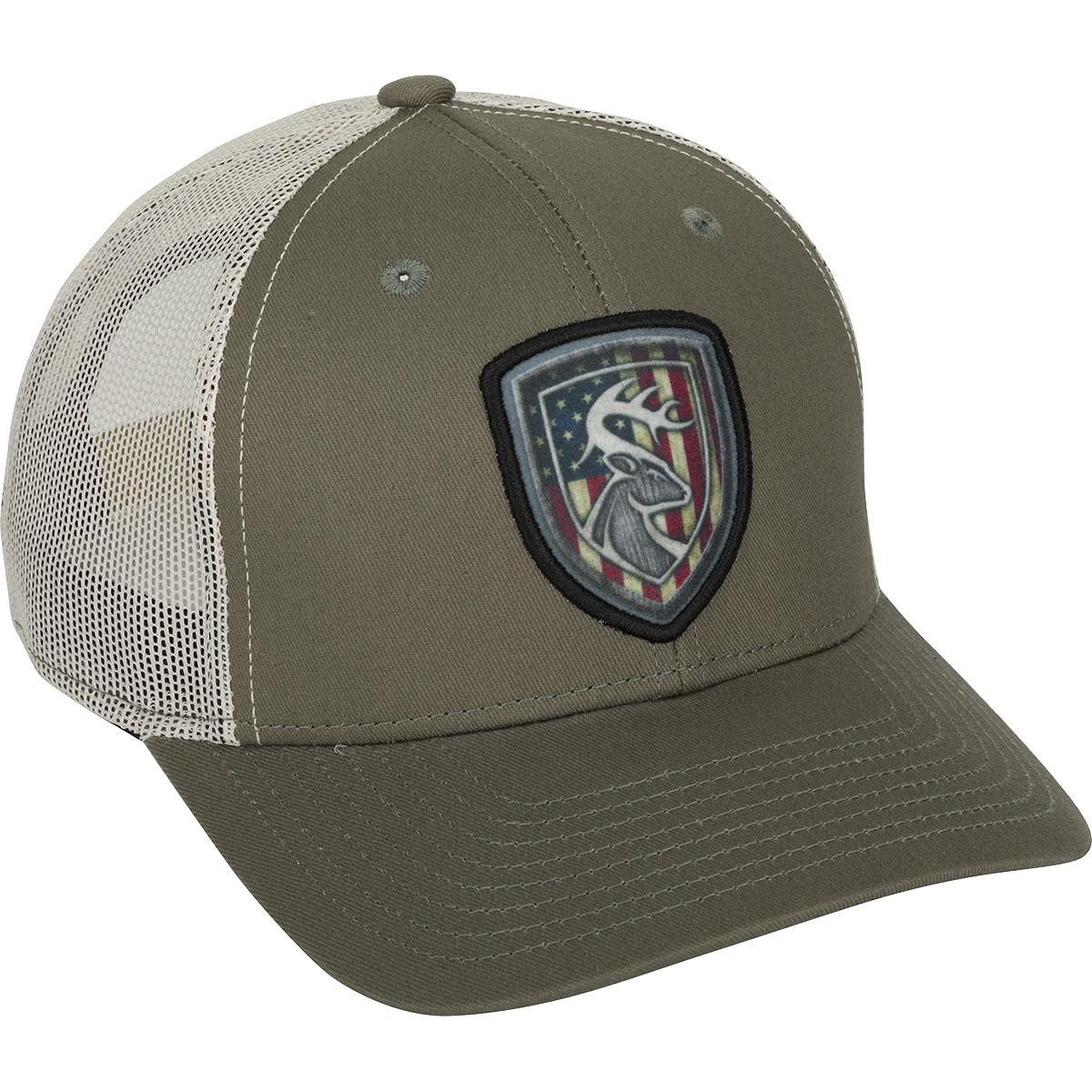 Americana Shield Patch Mesh Back Cap - Patriotic Adjustable Baseball Hat for Men & Women - Perfect for Outdoor Activities, Sports, and Casual Wear