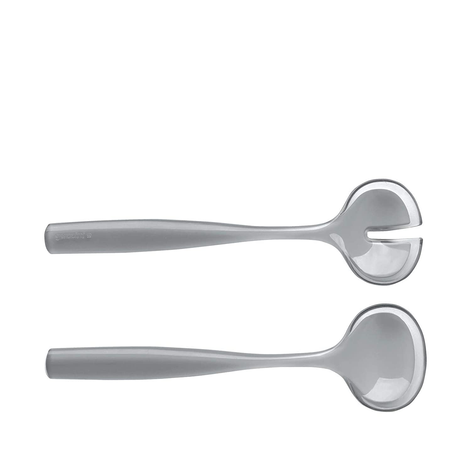 Guzzini 10.6 Inch Salad Servers Set - Premium Stainless Steel with Ergonomic Handle - Perfect for Serving Salads, Pasta, and Appetizers at Parties, BBQs, and Family Dinners