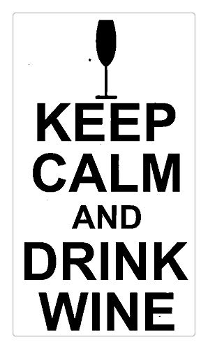Keep Calm And Drink Wine Cork Coasters - Set of 6 Natural Wine Cork Coasters for Coffee, Tea, and Hot Drinks - Perfect for Home, Bar, Office, and Party Use