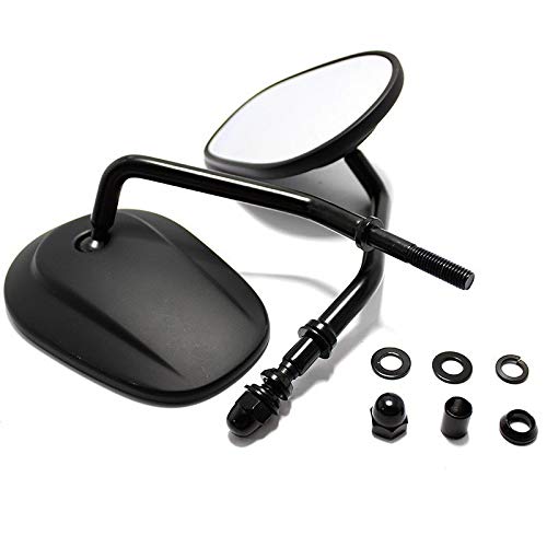 Black Matte Motorcycle Side Mirrors for Harley Cruiser & Touring Models (XL 883, 1200) - Durable Replacement Mirrors for Enhanced Safety & Style - Perfect for City Riding & Long-Distance Cruising