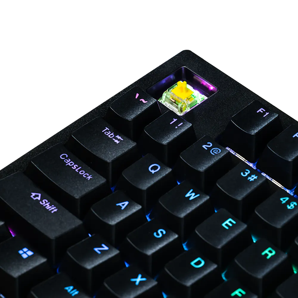 Aftershock Oden V2 TKL 87-Key Wired Mechanical Gaming Keyboard (Black) - Perfect for PC Gaming, Typing & Office Work
