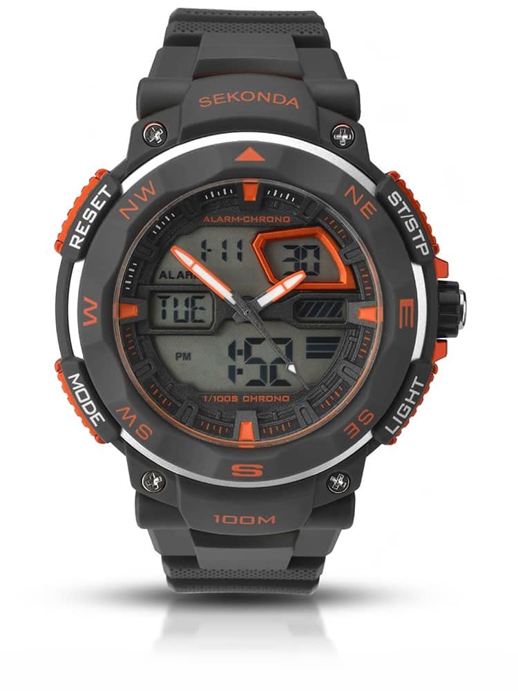 Sekonda Men's Digital Watch - Black Dial & Strap for Sports & Casual Wear