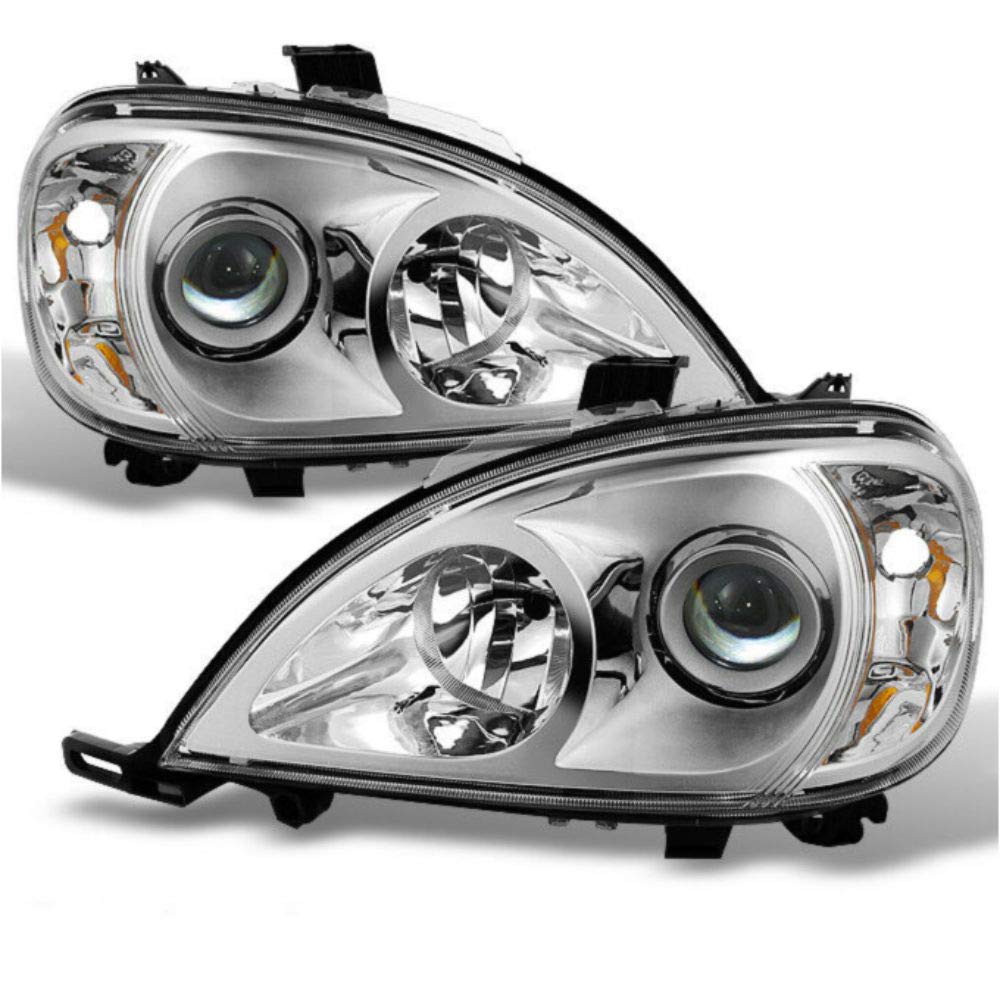 JORMSPH 1998-2001 Mercedes-Benz W163 Projector Headlights Pair - Left & Right - High Performance LED Upgrade for M-Class - Perfect for Night Driving & Off-Road Adventures