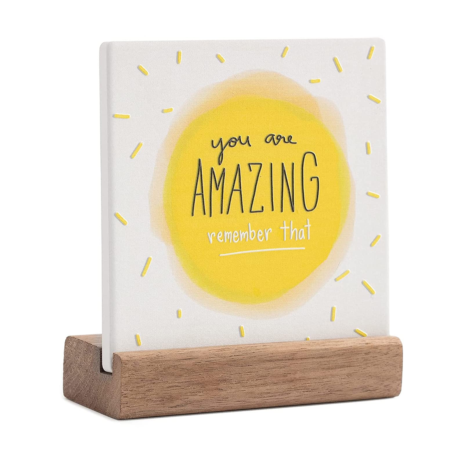 Lukiejac Inspirational Plaque for Women - Motivational Gifts for Best Friend, Office Desk Decor, Positive Quotes for Coworker, Birthday Cheer Up Encouragement - Perfect for Home, Office, or Gift Giving