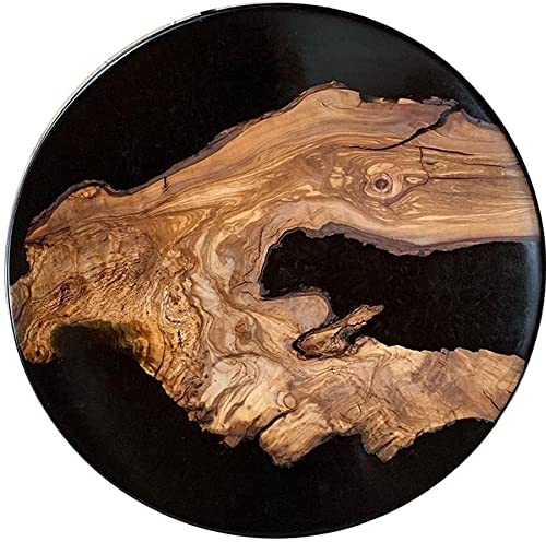 Handmade Epoxy Resin River Table with Live Edge Wood - Natural Wood Dining Table for Home & Office - Unique Conversation Piece for Modern Living Rooms & Dining Areas
