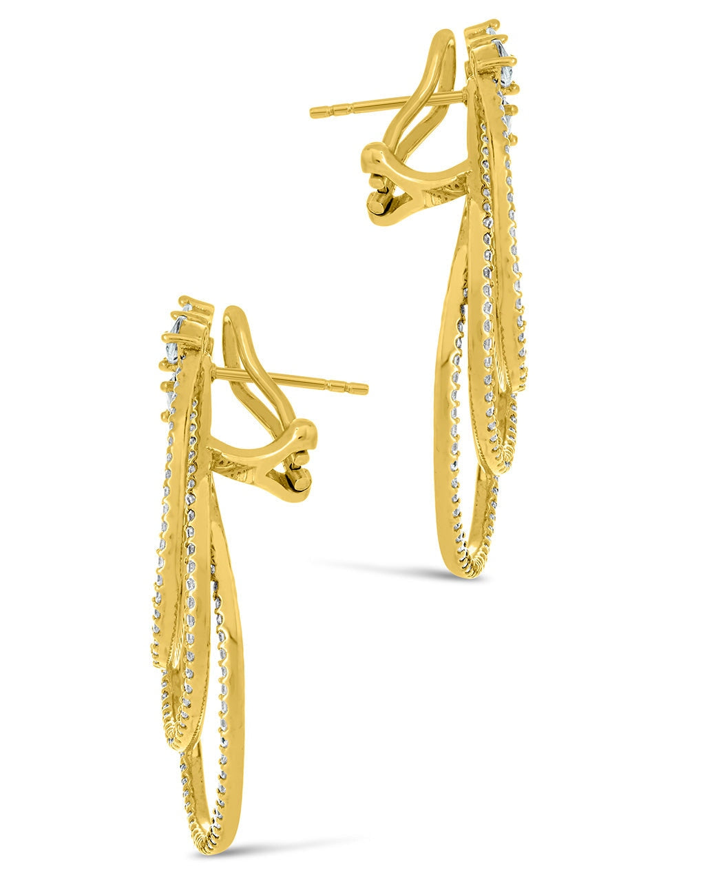 Kaia CZ Statement Drop Earrings for Women - Elegant Cubic Zirconia Dangle Earrings for Party, Wedding & Evening Wear