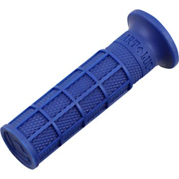 MOTOMXHOUSE ODI Hart-Luck Full-Waffle Slip-On Grips for Motorcycle Handlebars - Blue, 1