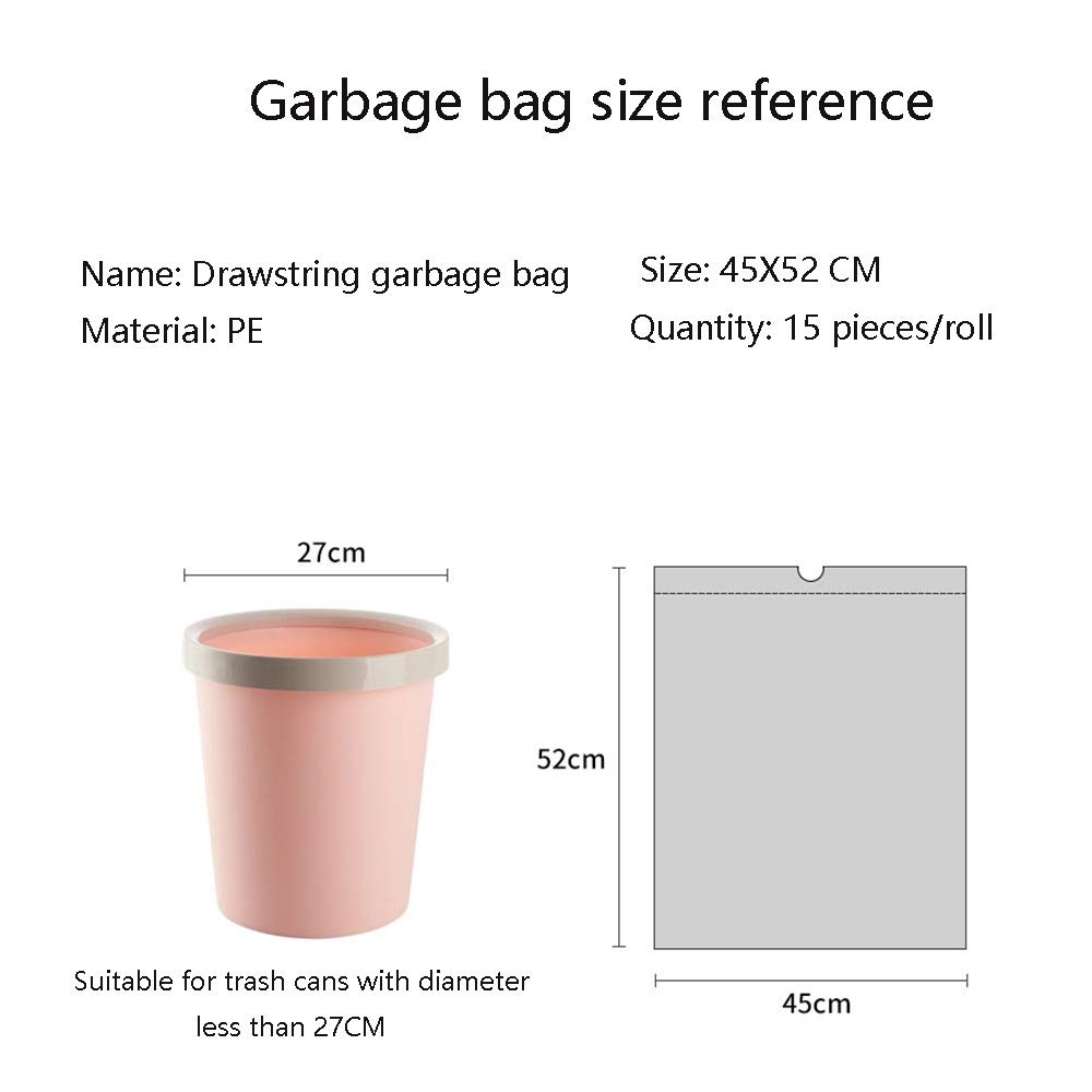 Premium Heavy-Duty Trash Bags with Drawstring - 4 Rolls, 12 Rolls, or 24 Rolls - Extra Thick Leak-Proof Garbage Bags for Kitchen, Bathroom & Outdoor Use - Automatic Closing Design (Pink, 4 Rolls) - Perfect for Home, Office & Camping Waste Disposal