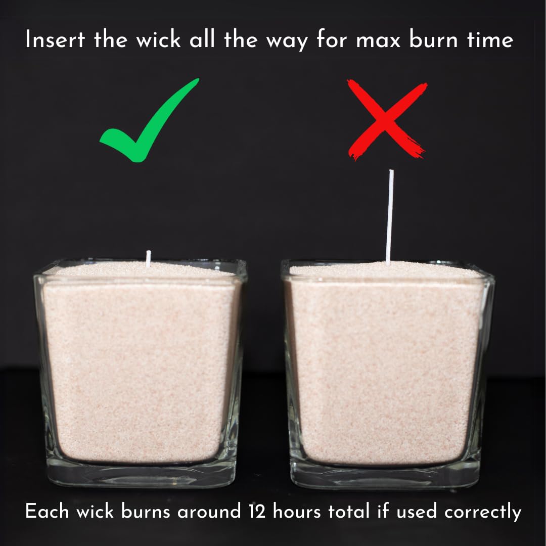 Foton Pearled Candle 18oz - Black Unscented Non-Toxic Long-Lasting Powder Candles (120 Hours Burn Time) - Refillable Candle Sand with 30 Wicks for DIY Candle Making - Perfect for Home Decor, Weddings & Relaxation
