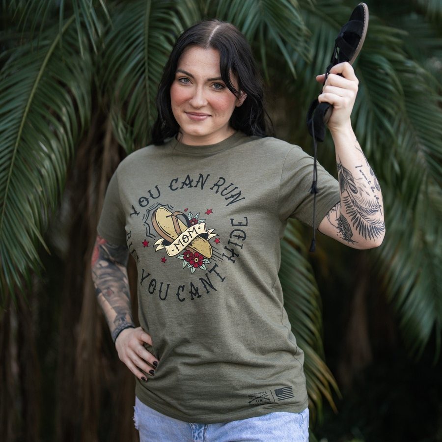 Women's Boyfriend Fit T-Shirt - Comfortable Military Green Cotton Tee for Casual Wear, Running & Everyday Outfits