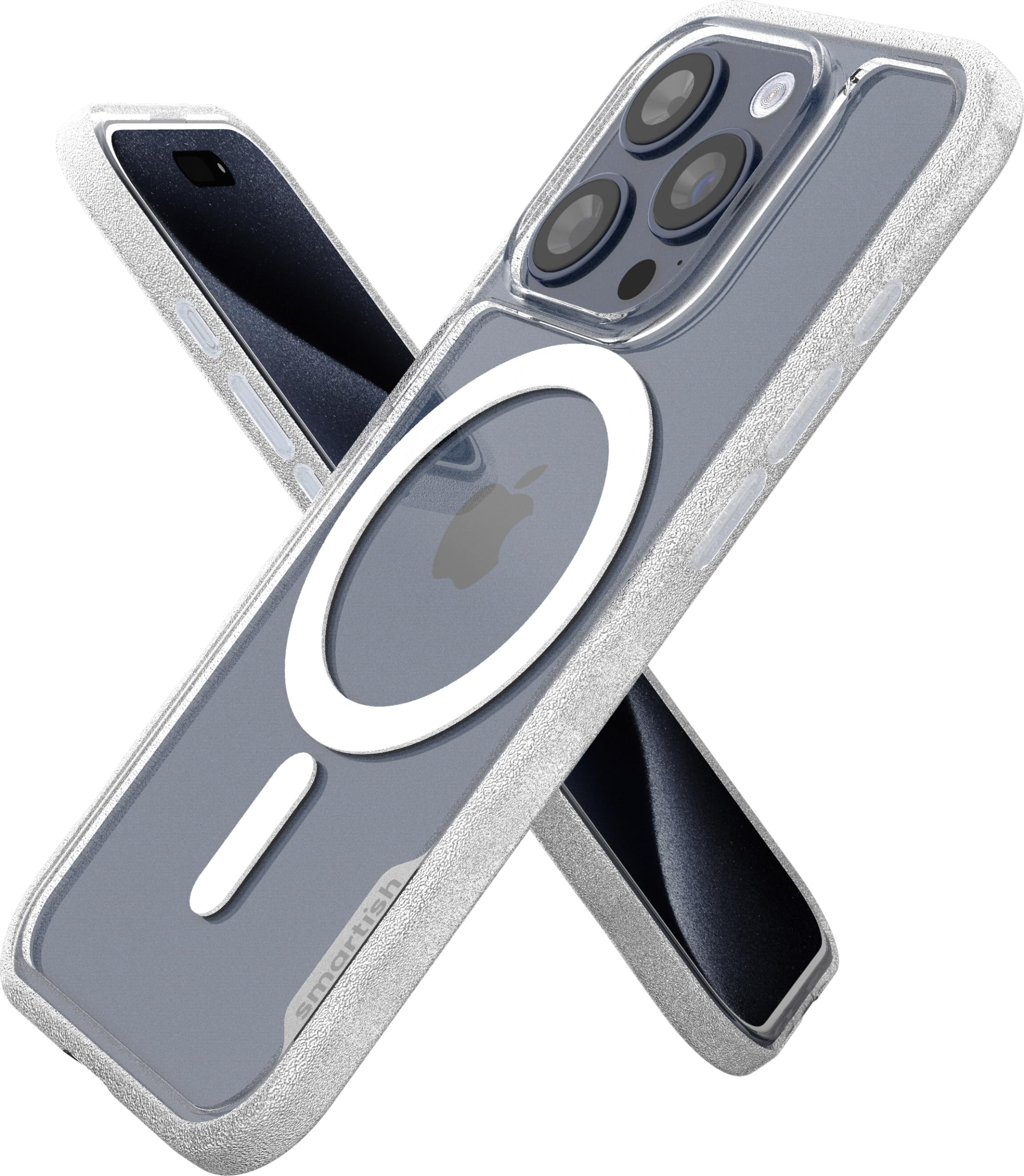 Smartish iPhone 15 Pro Magnetic Case - Slim Protective Cover with MagSafe Compatibility | Lightweight Grip Design for Apple iPhone 15 Pro | Perfect for Everyday Use, Work & Travel (Clearly Clear)