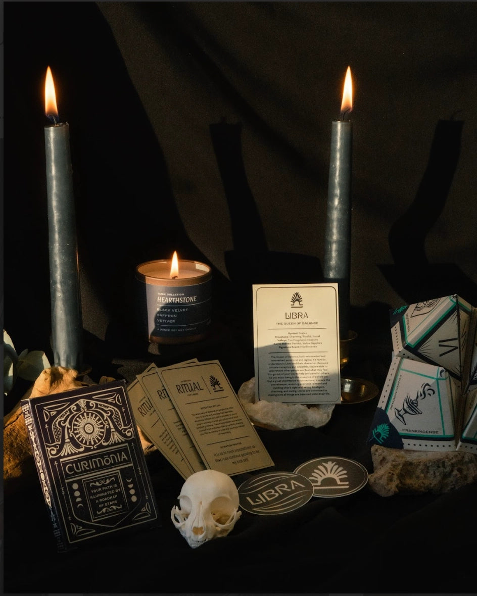 Zodiac Ritual Kit with Intention Cards & Fortune Teller - Astrology Divination Set for Spiritual Guidance, Meditation & Tarot Reading