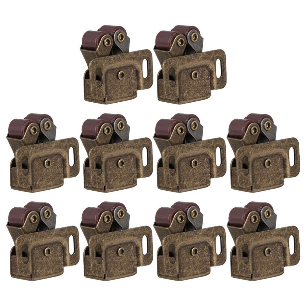 12-Pack Heavy Duty Steel Door Latch Roller Catch - Double Ball Bearing Metal Door Latch for Cabinets, Furniture & Sliding Doors - Durable & Smooth Operation for Home & Office Use