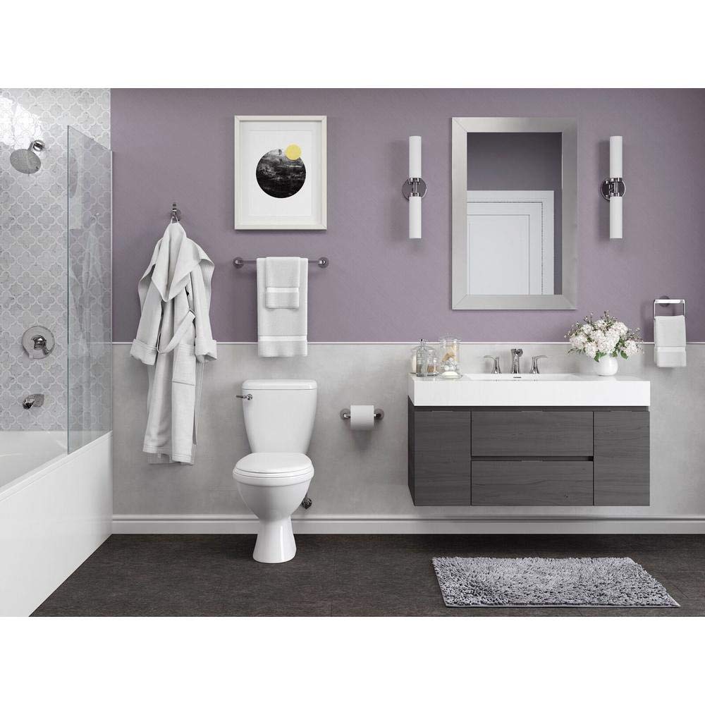 Pfister Brea Polished Chrome Wall Mount Toilet Paper Holder - Durable Bathroom Tissue Dispenser for Home, Office & Commercial Use