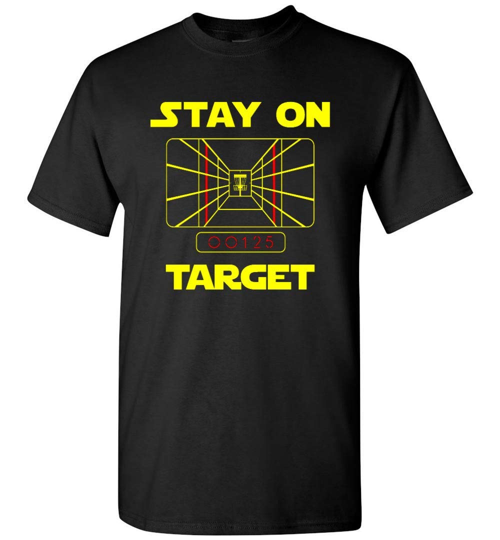 Stay On Target Disc Golf T-Shirt - Moisture-Wicking Athletic Tee for Men & Women | Comfortable & Durable Tournament & Casual Wear | Perfect Gift for Disc Golf Players & Outdoor Enthusiasts | Ideal for League Games, Practice, Fan Gear, Everyday Use & Outdoor Adventures | Great for Summer Play, Disc Golf Tournaments, Hiking & Active Lifestyle | Perfect for Disc Golf Courses, Backyard Practice, Sports Events & Outdoor Activities