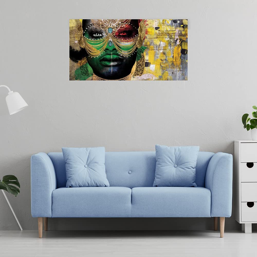 Premium Fine Art Canvas Wall Decor - Girl Painting by Artist Nikki Chu - 56x29 Inches - Ready to Hang - Perfect for Living Room, Bedroom, Office & More - Elegant Home & Commercial Decor