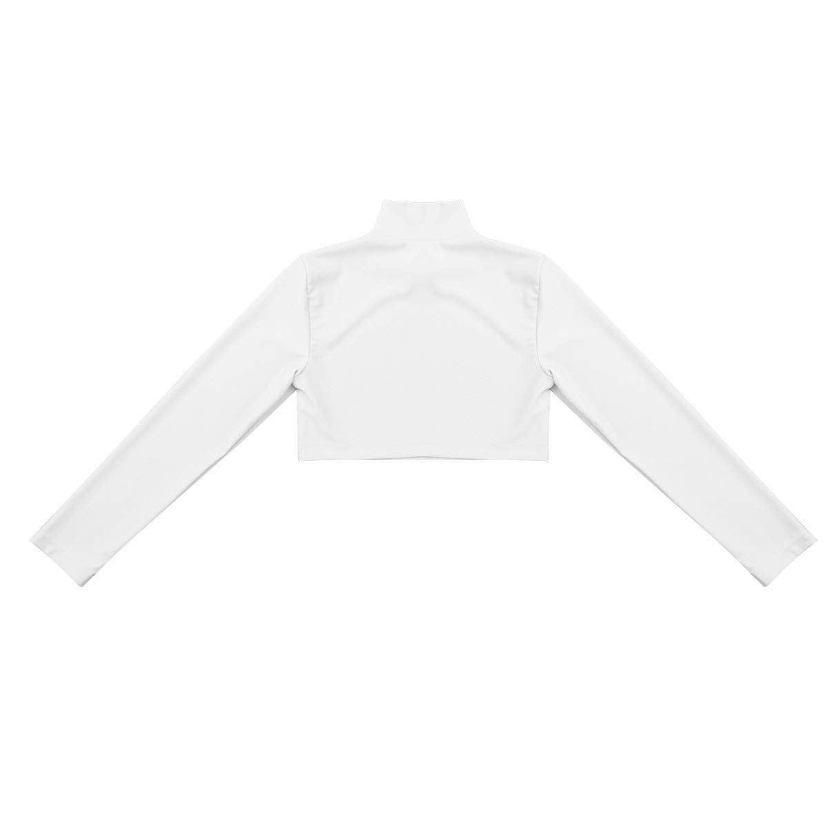 Nikiikoo Girls Long Sleeve Turtleneck Dance Top - Ballet Gymnastics Sports Crop Shirt for Kids - Perfect for Dance Class, Performance & Active Play