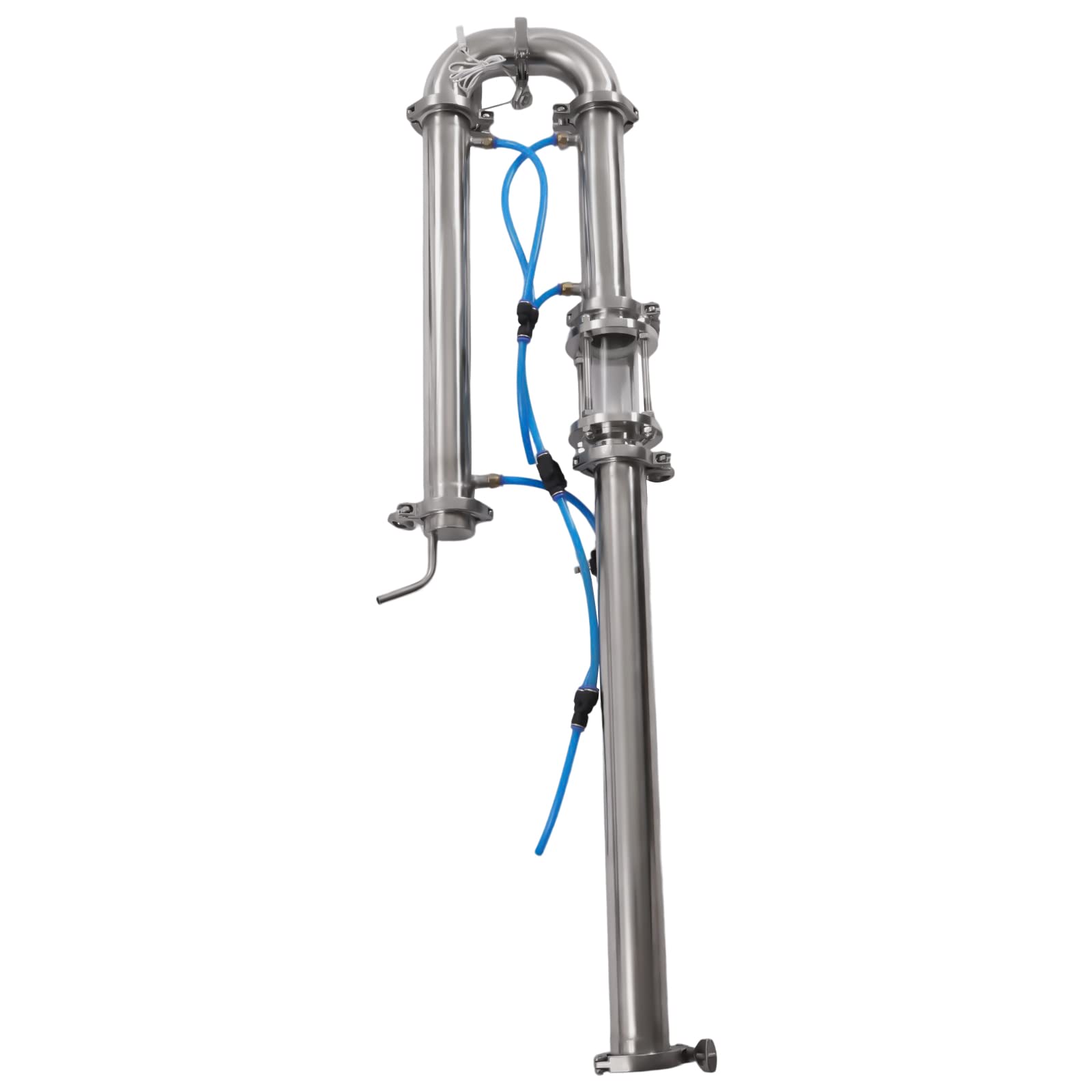 Premium 2-Inch Stainless Steel Moonshine Distiller with Sight Glass - Home Brewing Kit for Whiskey, Vodka & Essential Oils | Perfect for DIY Alcohol Distillation, Craft Brewing & Aromatherapy