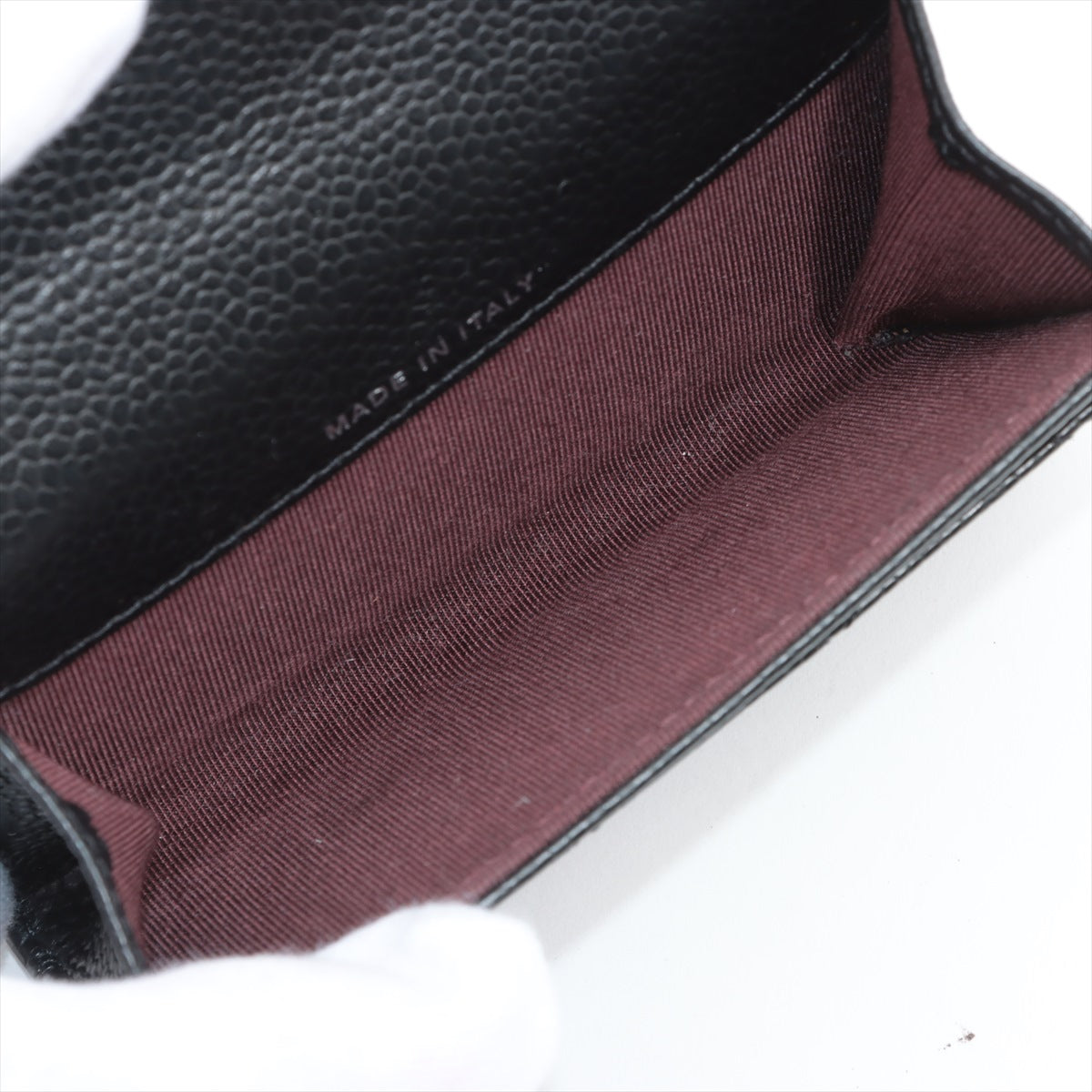 Chanel Caviar Quilted Black Leather Card Holder Wallet - Luxury Compact Card Case for Women, Perfect for Everyday Use & Travel