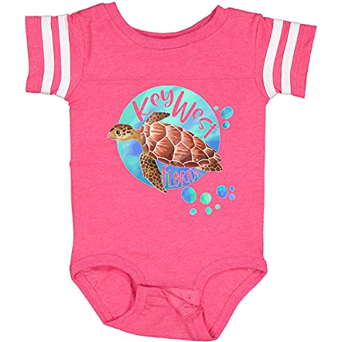 Inktastic Key West Florida Swimming Sea Turtle with Bubbles Baby Bodysuit - Cute Infant Onesie for Beach Vacation & Summer Outfits