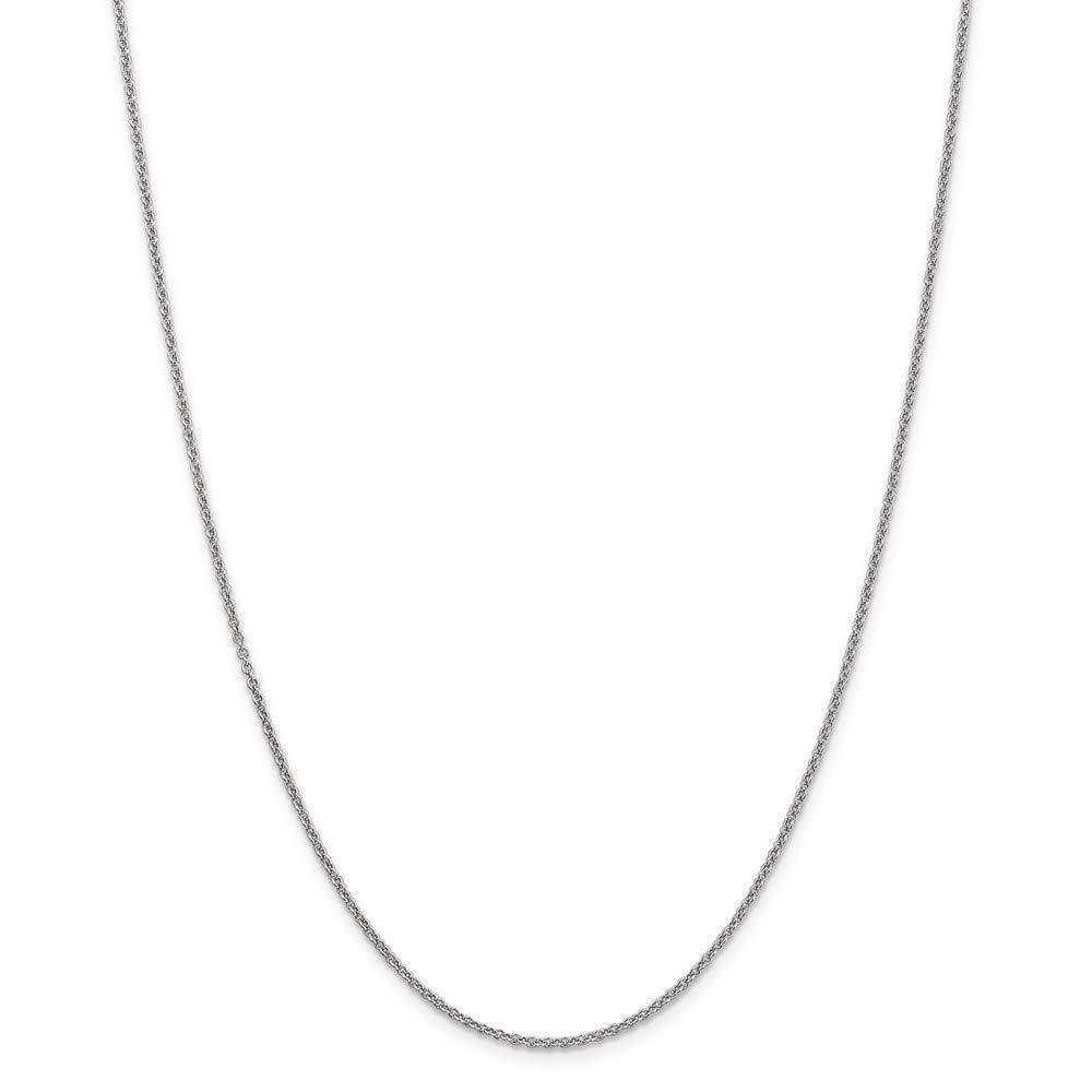 14K White Gold 1.6mm Cable Chain Necklace for Women - Dainty Delicate Layering Necklace for Everyday Wear, Gift Giving & Special Occasions