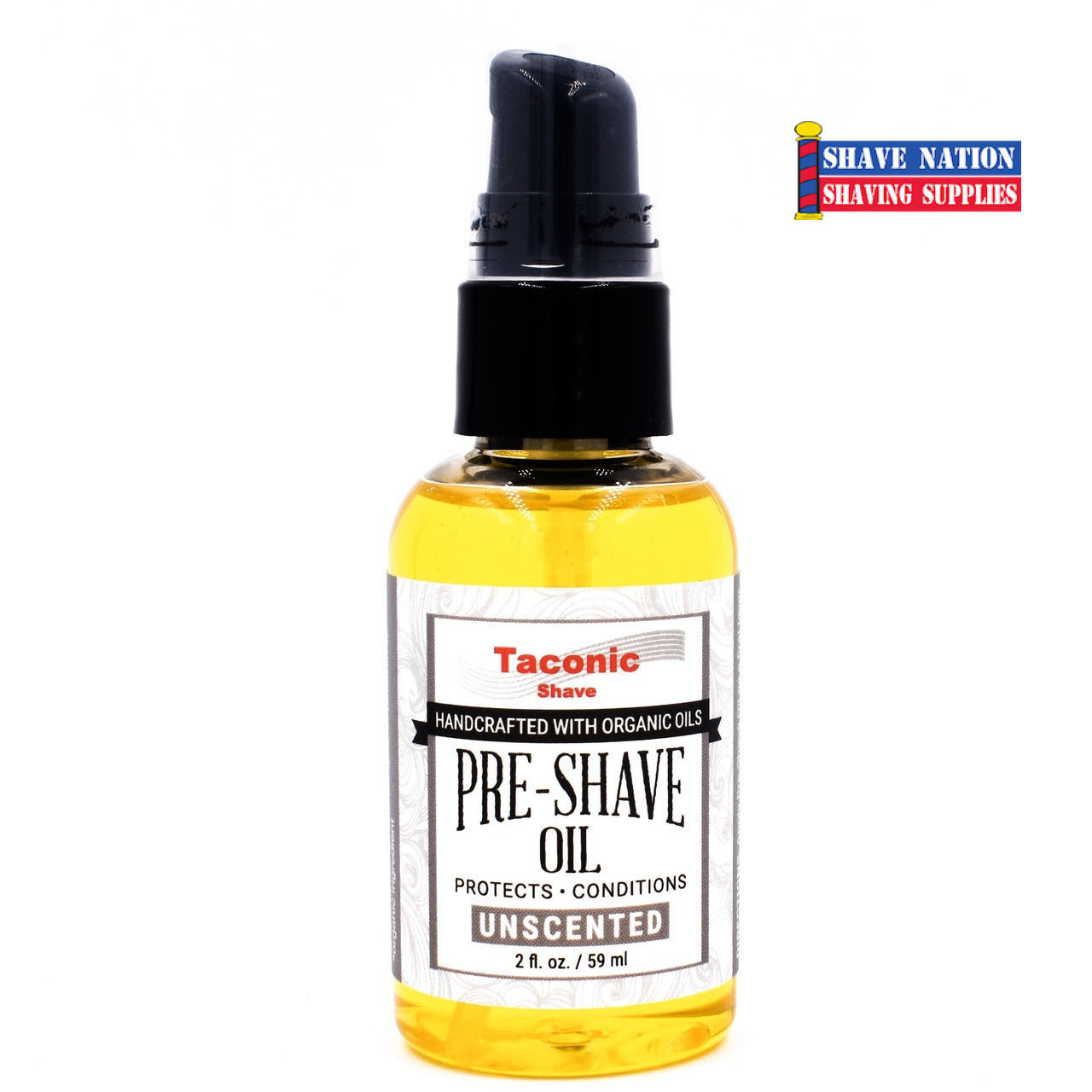 Organic Unscented Pre Shave Oil for Men - Taconic Natural Shaving Oil for Sensitive Skin | Prevents Razor Burn & Irritation | Perfect for Daily Shaving Routine & Travel Grooming Kit