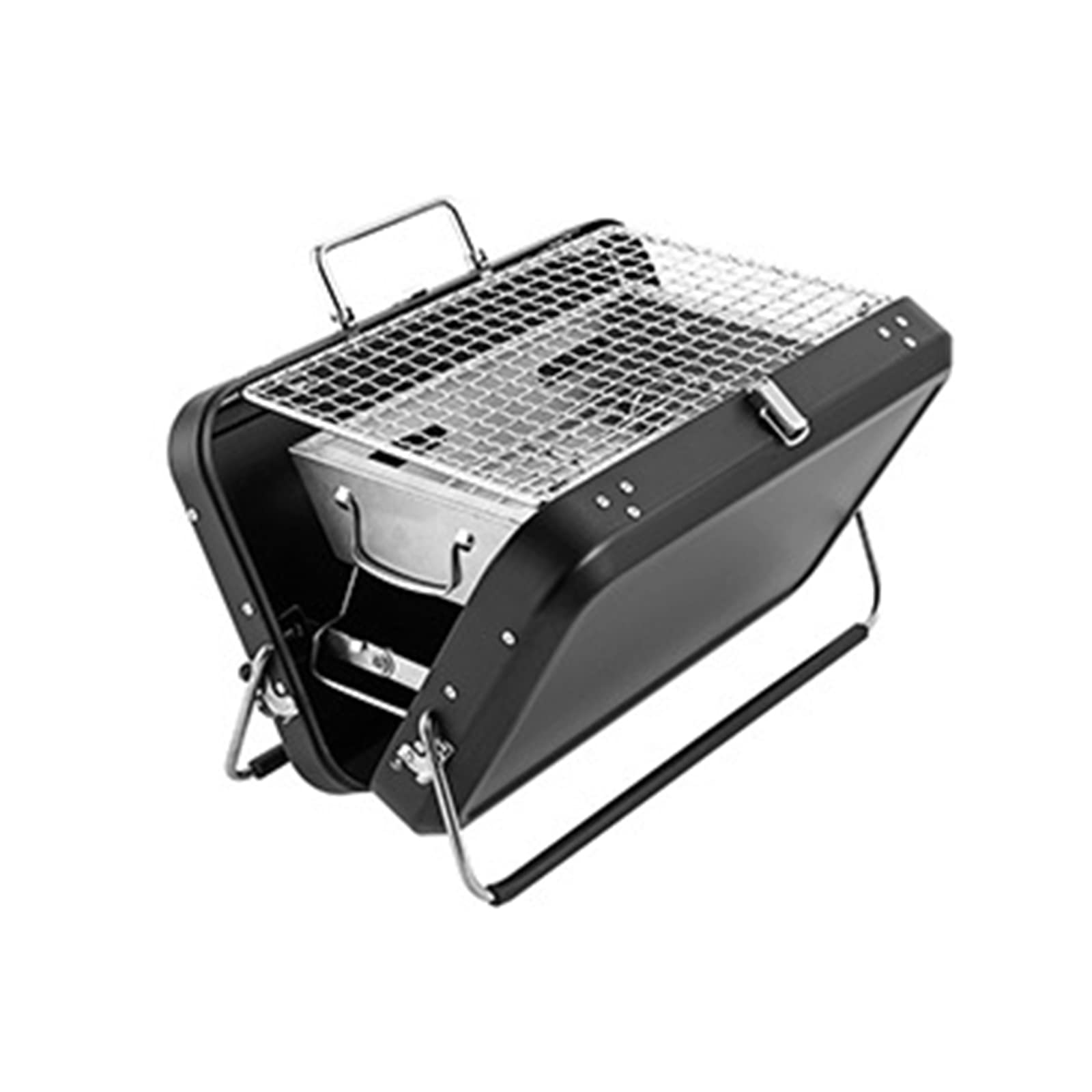 Portable Stainless Steel Folding BBQ Grill - Compact Suitcase Design for Outdoor Camping, Picnics & Backyard Barbecues | Fast Heating & Easy Storage