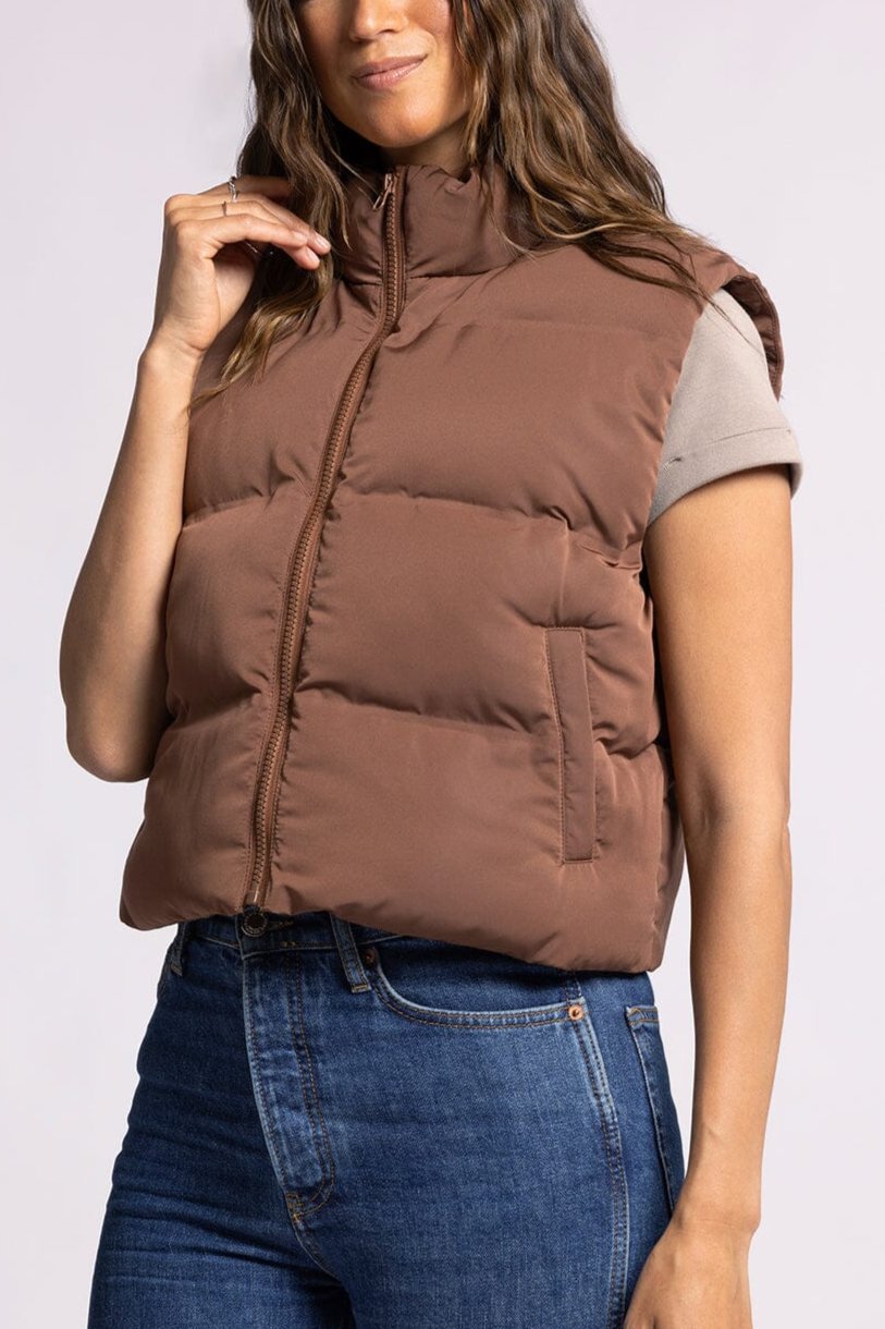 Issey Vest for Women - Lightweight Comfortable Knit Cardigan in Cappuccino | Perfect for Layering, Office Wear & Casual Outfits