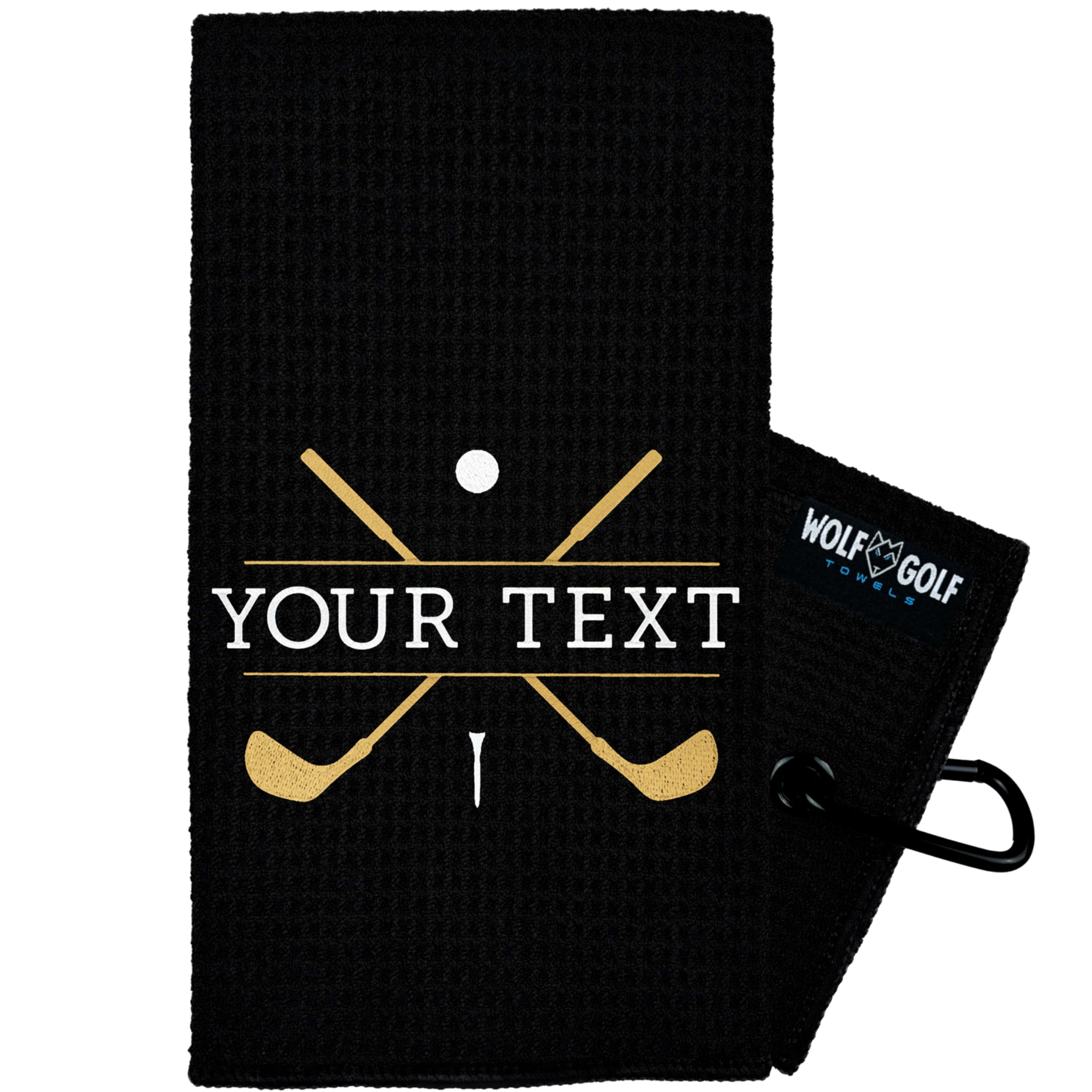 Custom Personalized Golf Towel for Golf Bags - Monogrammed Golf Gift for Men & Women | Perfect for Golf Courses, Driving Ranges & Sports Events