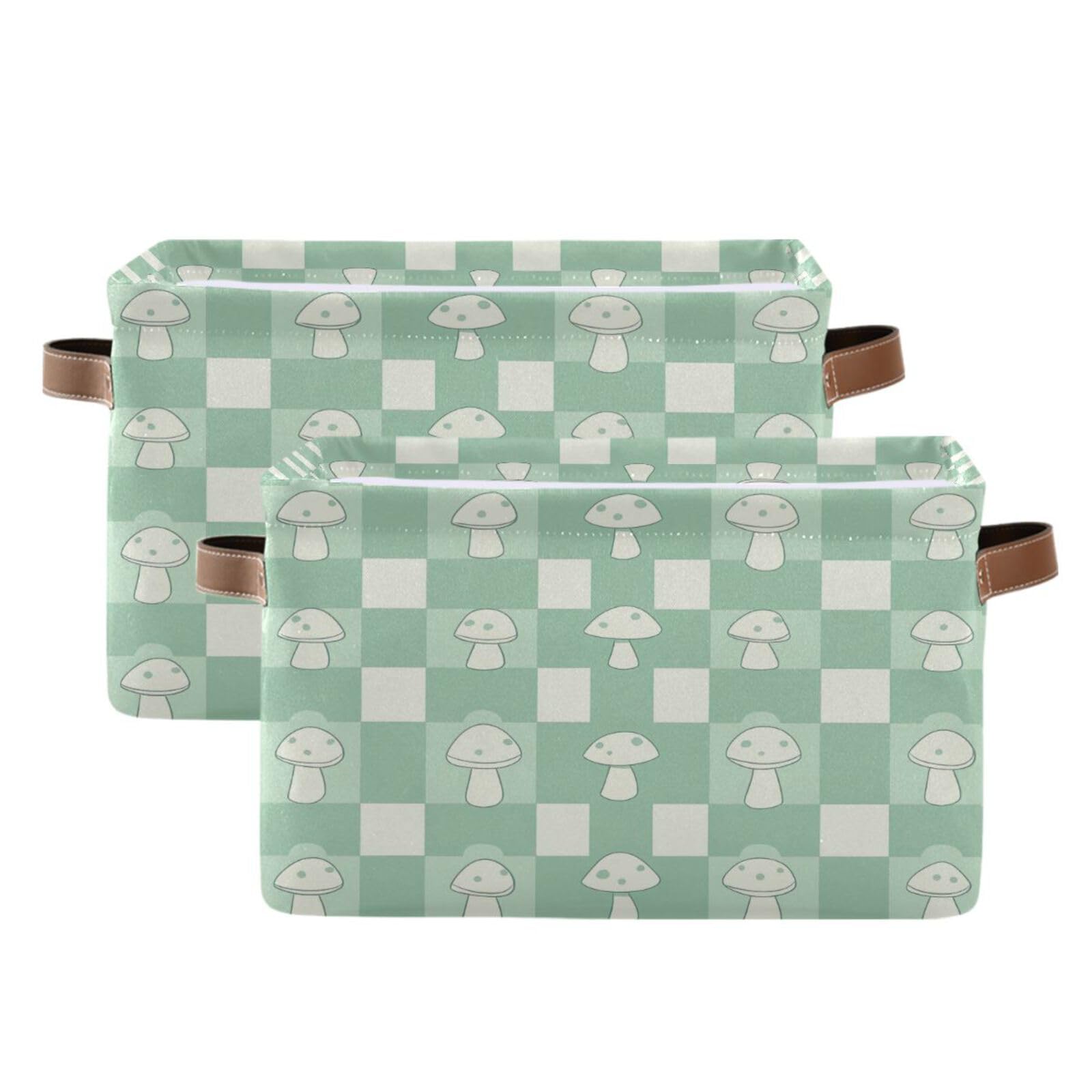 Foldable Large Square Storage Baskets with Handles (2-Pack) - Multi-Functional Organizer for Toys, Books & Clothes | Perfect for Closet, Nursery & Home Organization