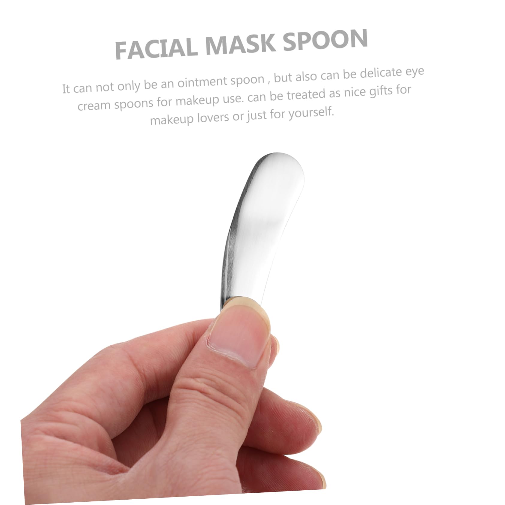 Premium Stainless Steel Makeup Spatula & Spoon Set - Professional Cosmetic Scoop for Foundation, Cream, Skincare - Perfect for Makeup Artists, Beauty Enthusiasts & Home Use - Silver Facial Tools for Precise Application & Hygiene