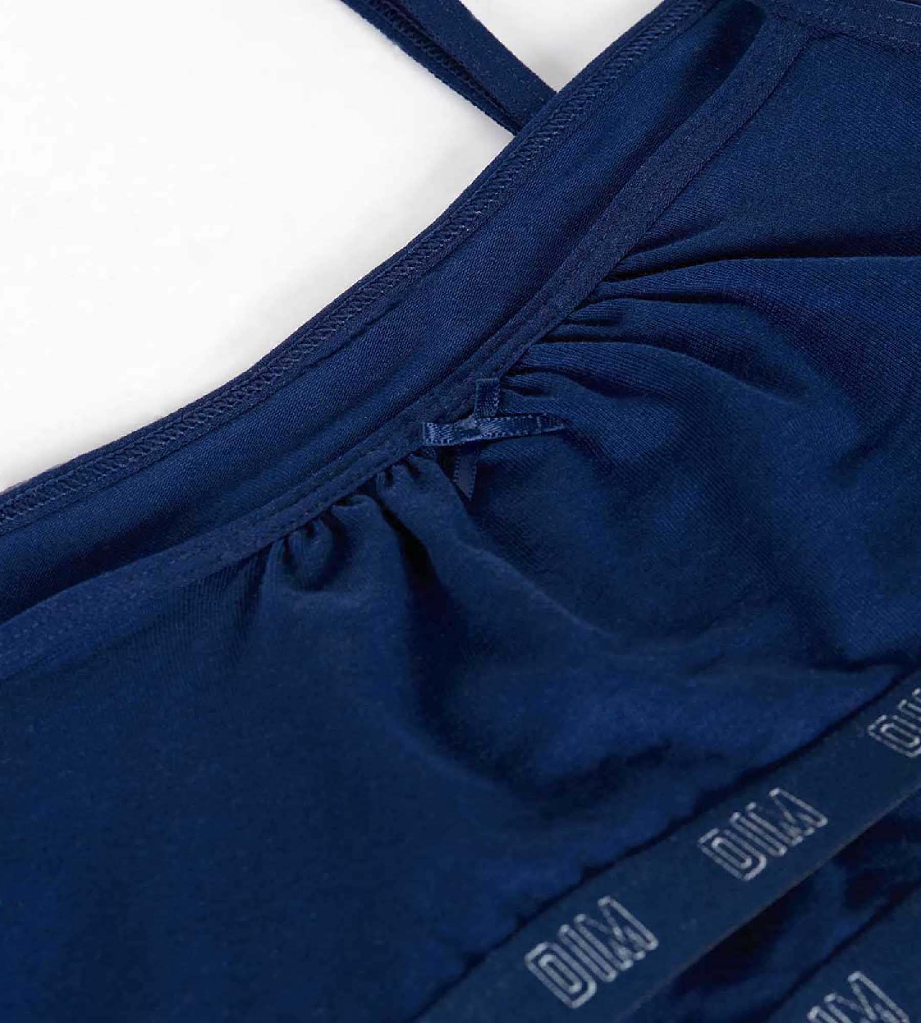 Organic Cotton Girls' 2-Pack Sports Bras - Navy Blue | Soft & Breathable for Active Kids | Perfect for School, Play & Sports