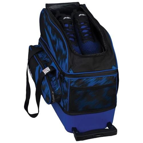 KR Strikeforce Cruiser Scratch Double Roller Navy Bowling Bag - Durable 2-Ball Bowling Bag with Wheels for Easy Transport - Perfect for League Play & Tournaments