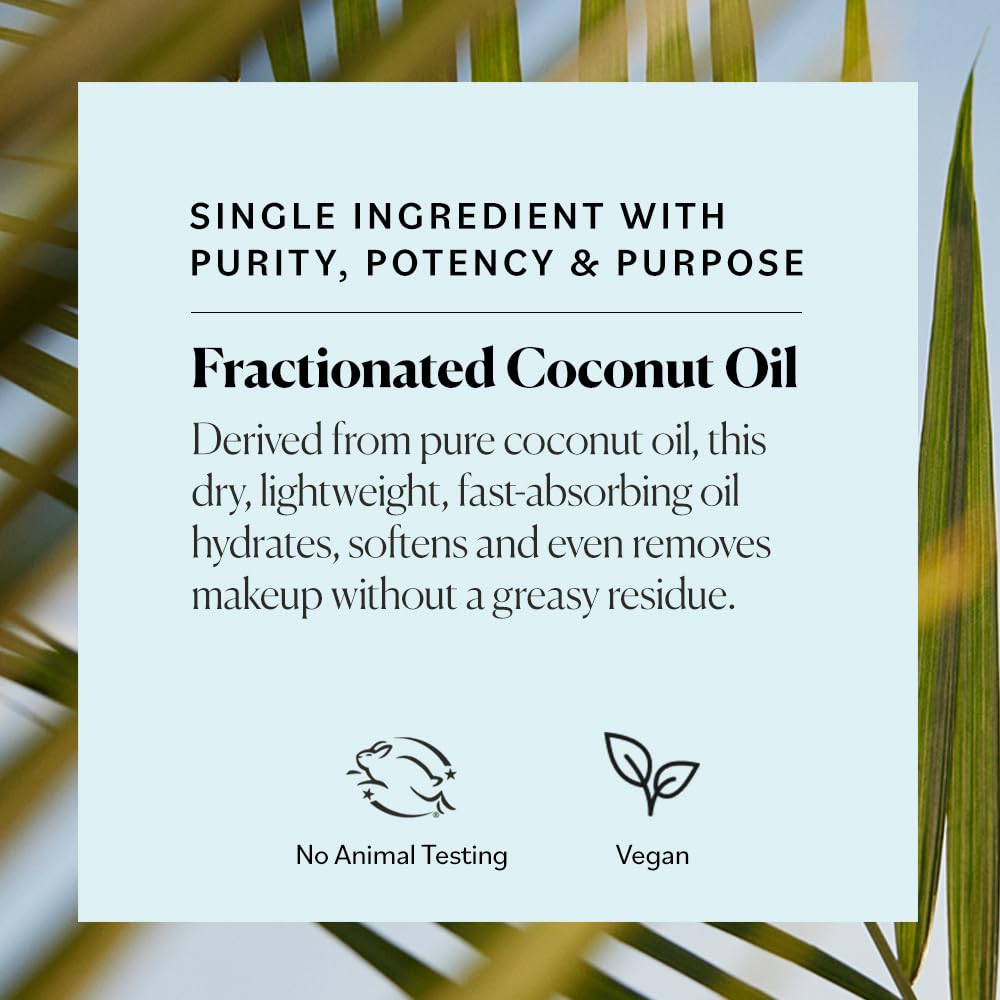Organic Virgin Coconut Oil with Vitamin E & Fractionated Coconut Oil for Skin, Hair & Massage - Pure, Natural Moisturizer for Dry Skin, Hair Care & Aromatherapy