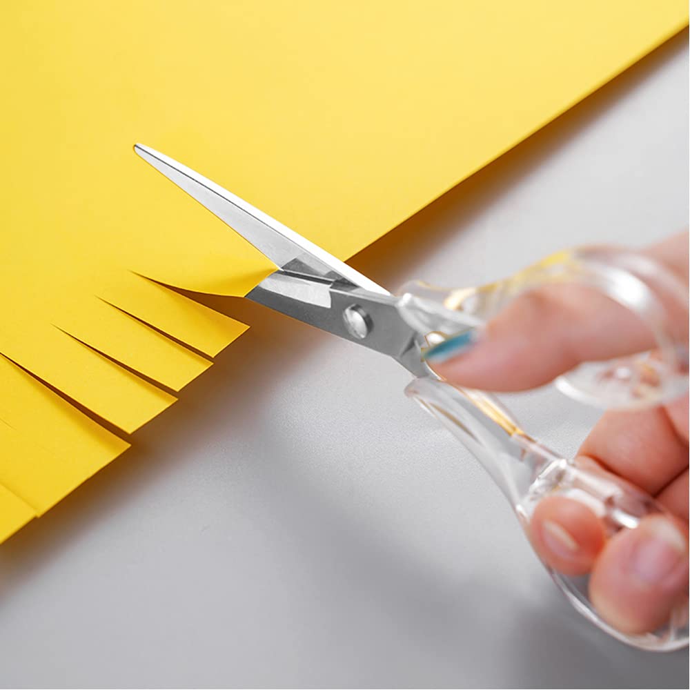 Premium Stainless Steel Office Scissors with Comfortable Acrylic Handle - Multipurpose Cutting Tool for Office, School, Home & Fabric - Ideal for Paper, Crafts, Packaging & DIY Projects